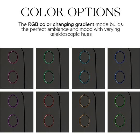 Brightech Nova Modern Color Changing Floor Lamp 3-Circle Ring-Style Pendant - Picture 3 of 5